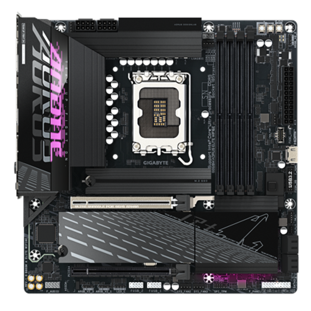 Gigabyte B860M AORUS ELITE WIFI6E , Processor family Intel , Processor socket LGA1851 , DDR5 , Supported hard disk drive interfaces SATA, M.2 , Number of SATA connectors 4