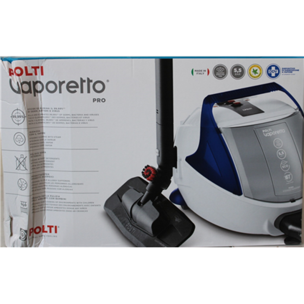 SALE OUT. , Polti , Steam cleaner , PTEU0313 Vaporetto Pro 100 Eco Power , Power 1900 W , Steam pressure 5.5 bar , Water tank capacity 2 L , White/Blue , DAMAGED PACKAGING