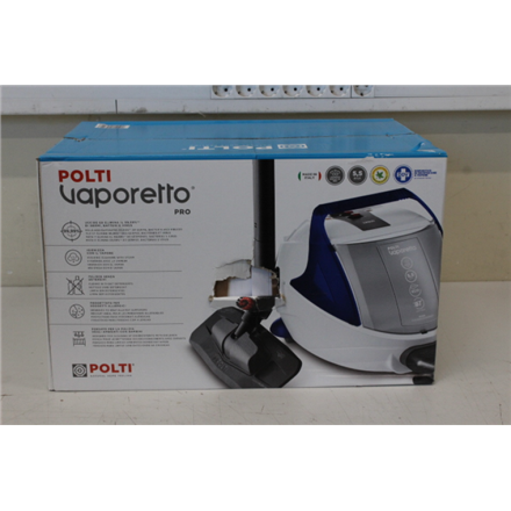 SALE OUT. Polti PTEU0313 Vaporetto Pro 100 Eco Power Steam cleaner, Power 1900 W, White/Blue , Polti , Steam cleaner , PTEU0313 Vaporetto Pro 100 Eco Power , Power 1900 W , Steam pressure 5.5 bar , White/Blue , DAMAGED PACKAGING