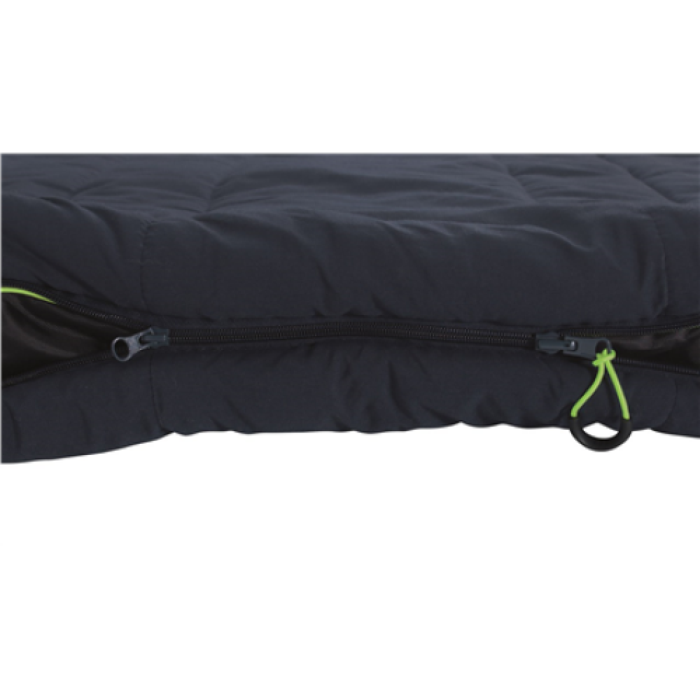Outwell Camper Lux L, Sleeping Bag, 235 x 90 cm, 2 way open - auto lock, L-shape, Deep Blue