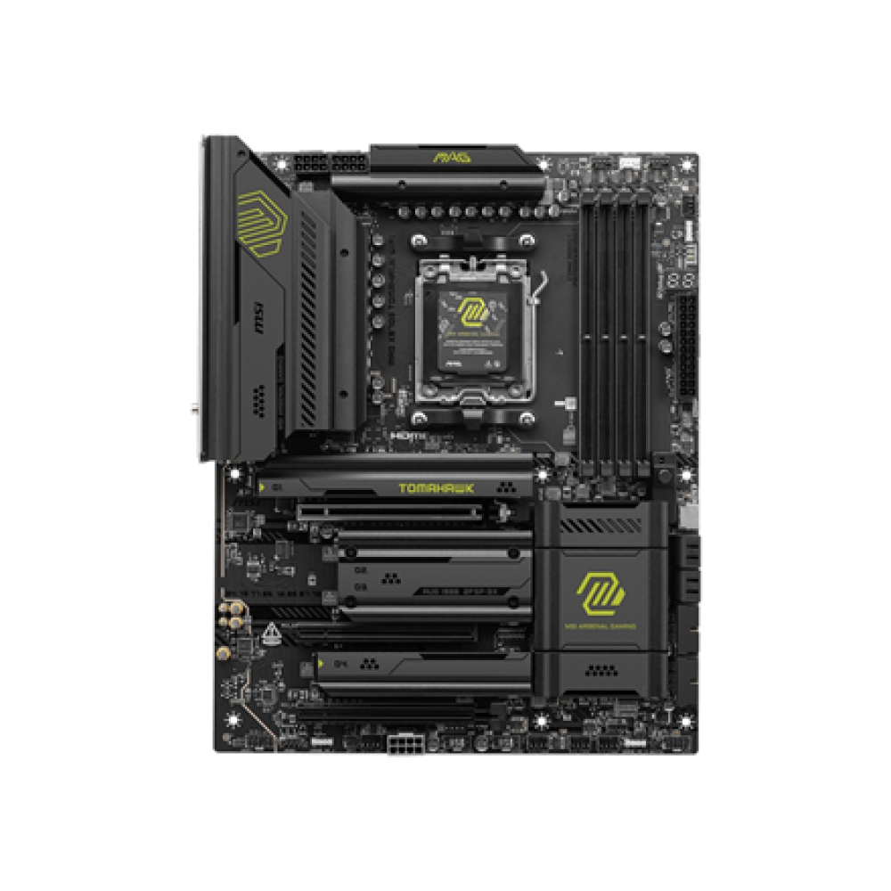 MSI MAG X870E TOMAHAWK WIFI , Processor family AMD , Processor socket AM5 , DDR5 , Supported hard disk drive interfaces SATA, M.2 , Number of SATA connectors 4