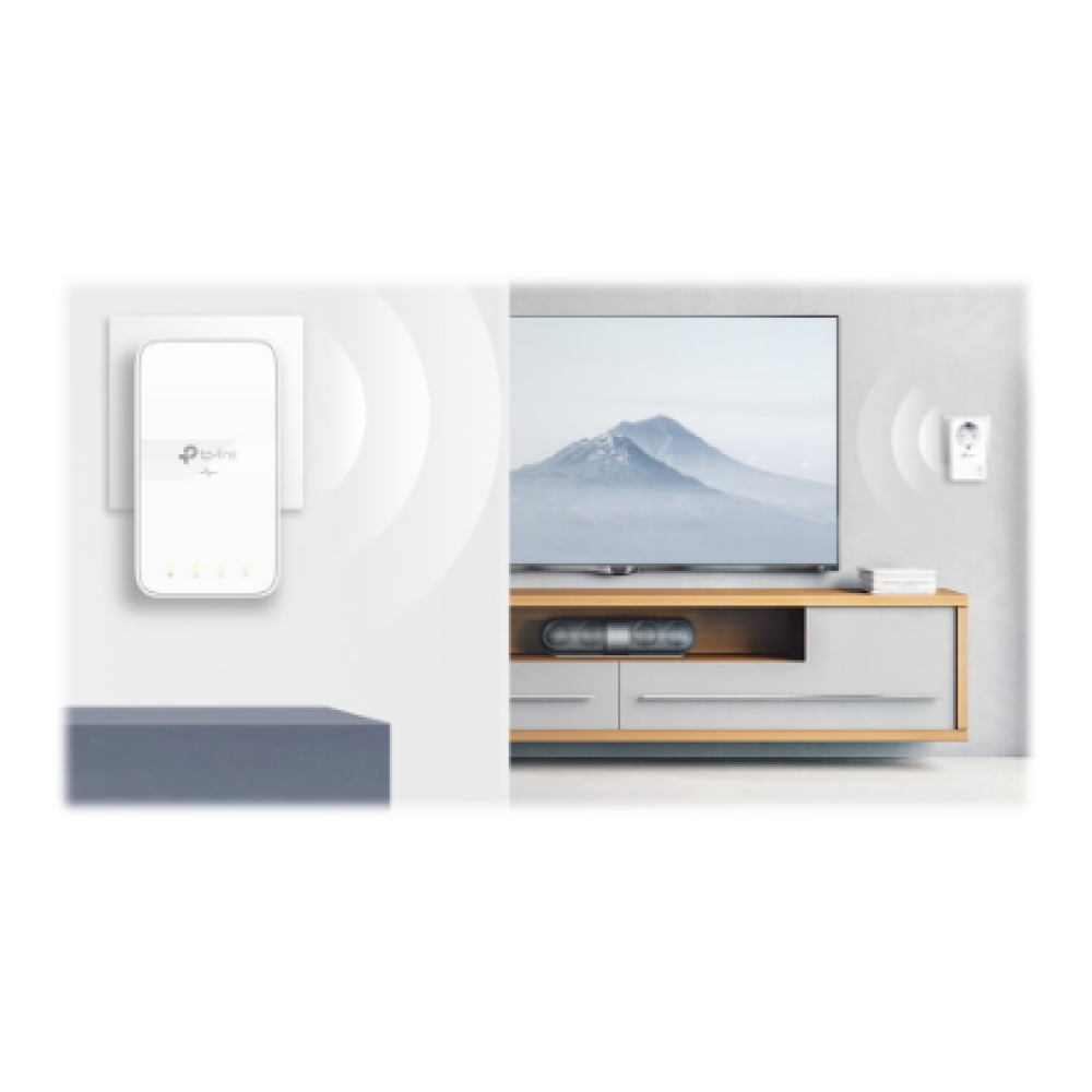 TP-LINK , AV1000 Gigabit Passthrough Powerline ac Wi-Fi Kit , TL-WPA7617 KIT with TL-PA7017P , 10/100/1000 Mbit/s , Ethernet LAN (RJ-45) ports 2 , 802.11ac , 2.4 GHz/5.0 GHz , Wi-Fi data rate (max) 300+867 Mbit/s , Extra socket