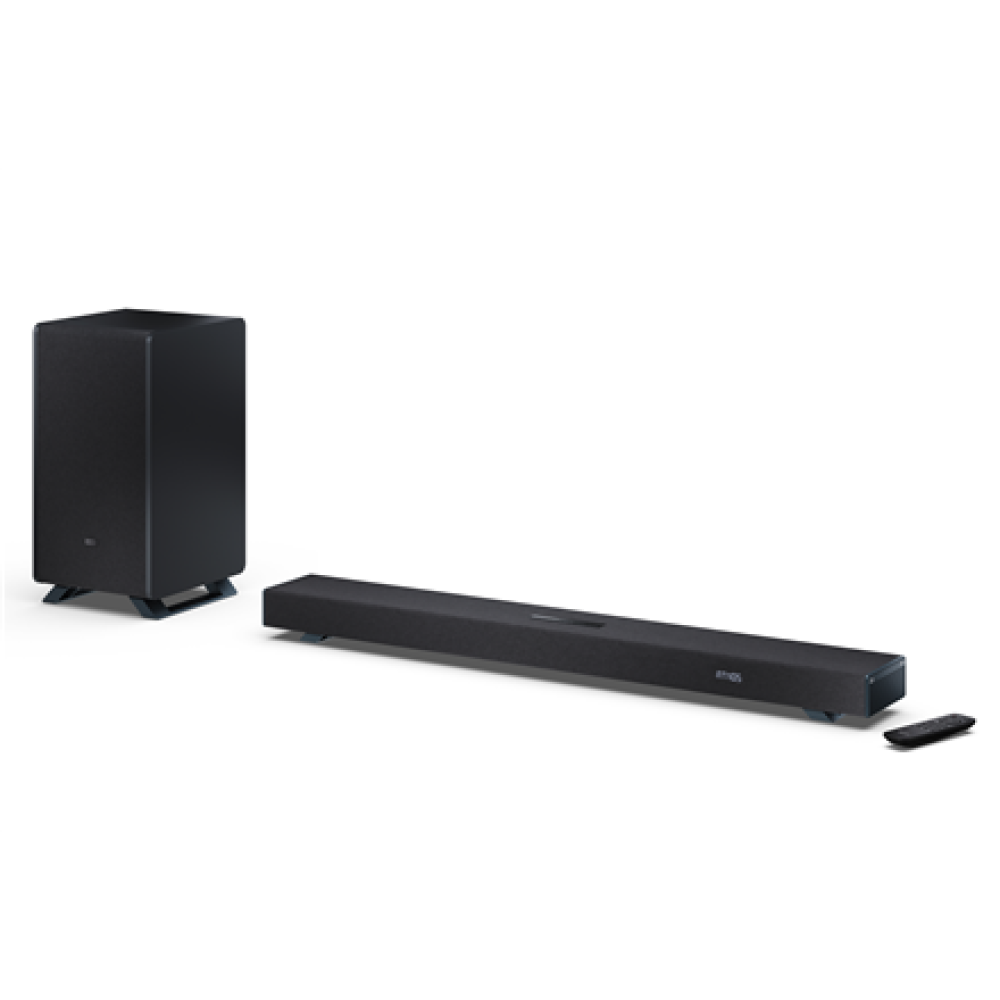 Sharp , 3.1.2 Dolby Atmos/DTS:X Soundbar with Wireless Subwoofer , HT-SBW53121(BK) , 550 W , Bluetooth , Black , Wireless connection