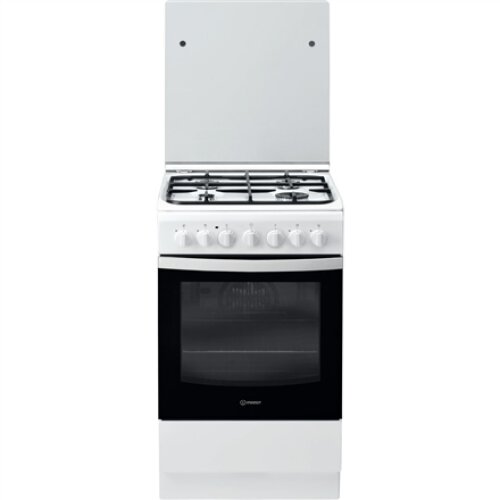 INDESIT Cooker IS5G5PHW/E Hob type Gas, Oven type Electric, White, Width 50 cm, Grilling, 60 L, Depth 60 cm