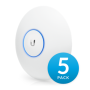 Ubiquiti UniFi UAP-AC-LR-5 (5-Pack) 2.4 - 5, 867 Mbit/s, 10/100/1000 Mbit/s, MU-MiMO Yes, PoE in, 802.11 a/b/g/n/ac, (PoE injector not included)