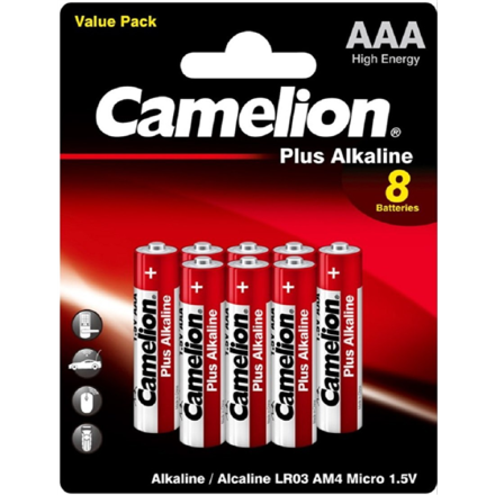 Camelion , AAA/LR03 , Plus Alkaline , 8 pc(s)