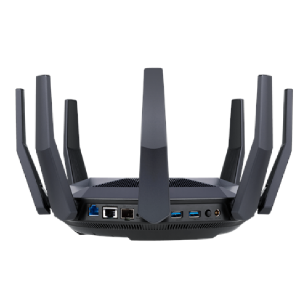 AX6000 Dual Band Router , RT-AX89X , 802.11ax , 4804+1300 Mbit/s , 10/100/1000 Mbit/s , Ethernet LAN (RJ-45) ports 8 , Mesh Support Yes , MU-MiMO Yes , Antenna type 8xExternal , 2xUSB 3.1 Gen 1