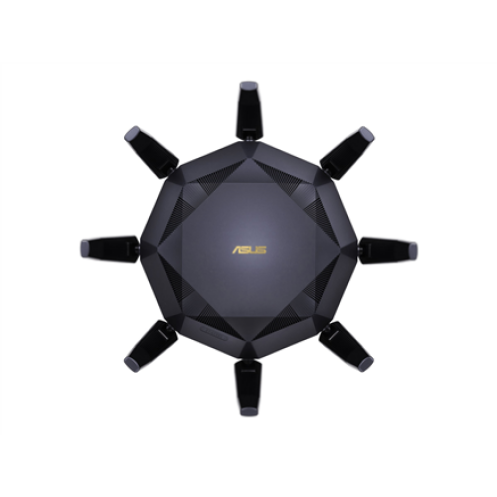 AX6000 Dual Band Router , RT-AX89X , 802.11ax , 4804+1300 Mbit/s , 10/100/1000 Mbit/s , Ethernet LAN (RJ-45) ports 8 , Mesh Support Yes , MU-MiMO Yes , Antenna type 8xExternal , 2xUSB 3.1 Gen 1