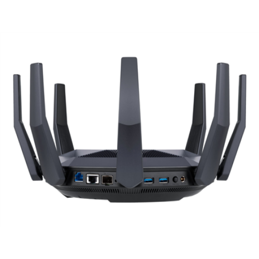 AX6000 Dual Band Router , RT-AX89X , 802.11ax , 4804+1300 Mbit/s , 10/100/1000 Mbit/s , Ethernet LAN (RJ-45) ports 8 , Mesh Support Yes , MU-MiMO Yes , Antenna type 8xExternal , 2xUSB 3.1 Gen 1