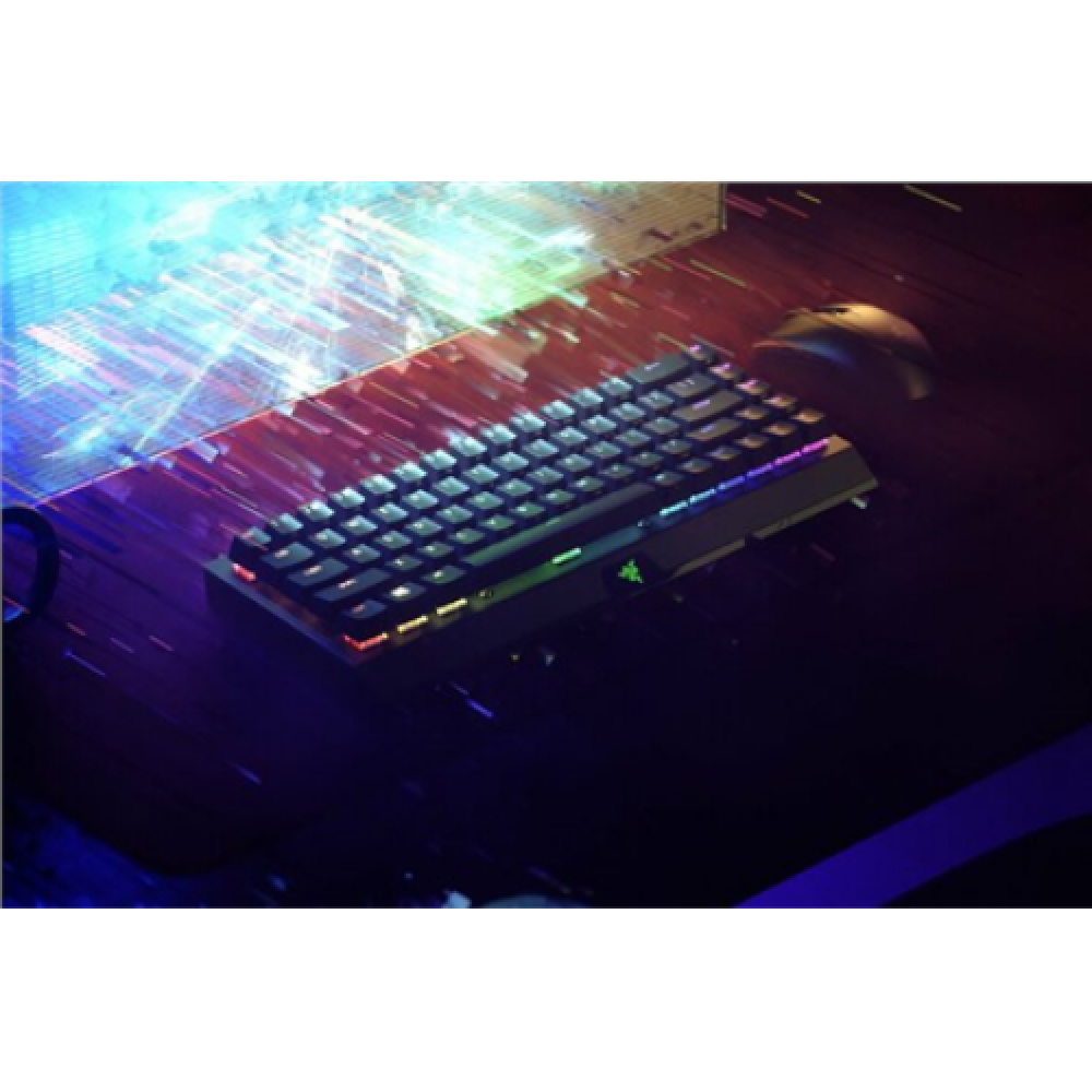 Razer , BlackWidow V3 Mini HyperSpeed , Mechanical Gaming Keyboard , Wireless , RGB LED light , NORD , Bluetooth , Black , Yellow Switch , Wireless connection