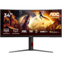 AOC , CU34G4 , 34 , Fast VA , UWQHD , 21:9 , 180 Hz , 1 ms , 3440 x 1440 pixels , 300 cd/m² , HDMI ports quantity 2 , Black