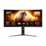 AOC , CU34G4 , 34 , Fast VA , UWQHD , 21:9 , 180 Hz , 1 ms , 3440 x 1440 pixels , 300 cd/m² , HDMI ports quantity 2 , Black