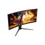 AOC , CU34G4 , 34 , Fast VA , UWQHD , 21:9 , 180 Hz , 1 ms , 3440 x 1440 pixels , 300 cd/m² , HDMI ports quantity 2 , Black