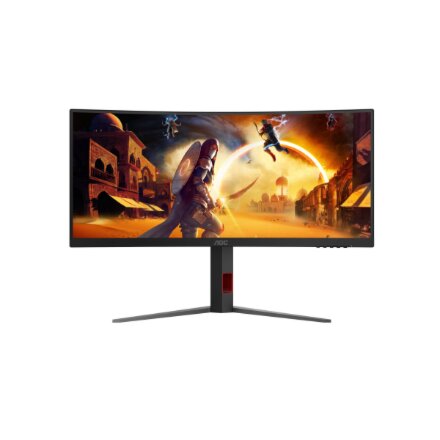 AOC , CU34G4 , 34 , Fast VA , UWQHD , 21:9 , 180 Hz , 1 ms , 3440 x 1440 pixels , 300 cd/m² , HDMI ports quantity 2 , Black