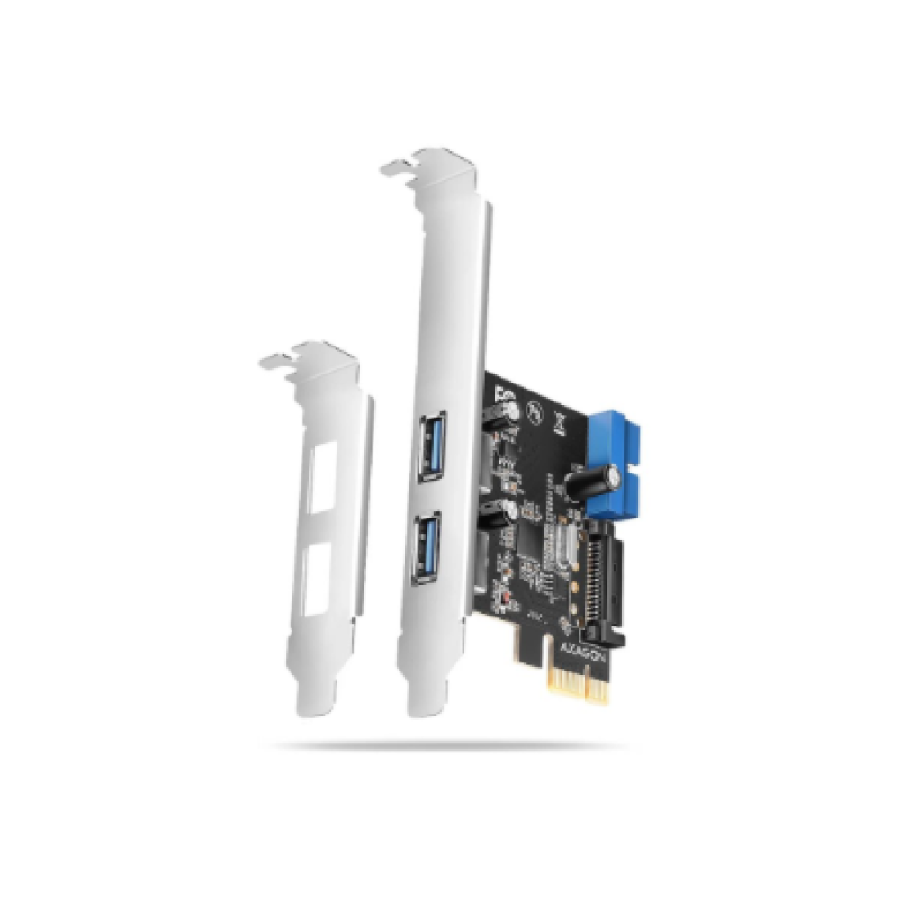 AXAGON PCI-Express card with a pair of internal and a pair of external USB 5Gbps ports , PCEU-232RS