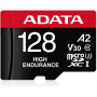 ADATA , AUSDX128GUI3V30SHA2-RA1 Memory Card , 128 GB , MicroSDXC , Flash memory class 10 , Adapter