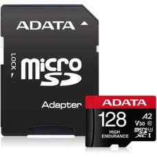 ADATA , AUSDX128GUI3V30SHA2-RA1 Memory Card , 128 GB , MicroSDXC , Flash memory class 10 , Adapter
