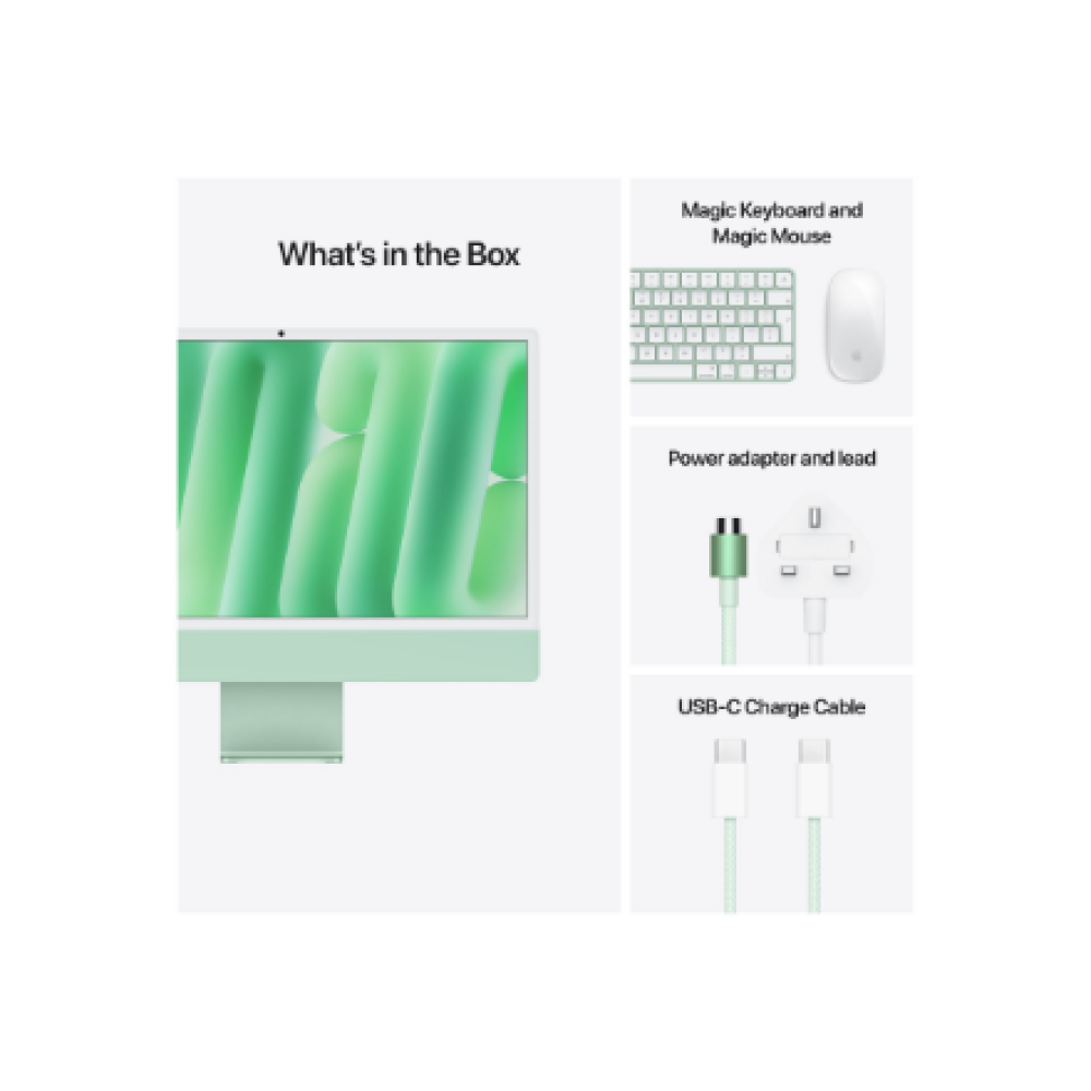 MWUE3ZE/A Apple iMac 24” 4.5K Retina, Apple M4 8C CPU, 8C GPU/16GB/256GB SSD/Green/INT , Apple