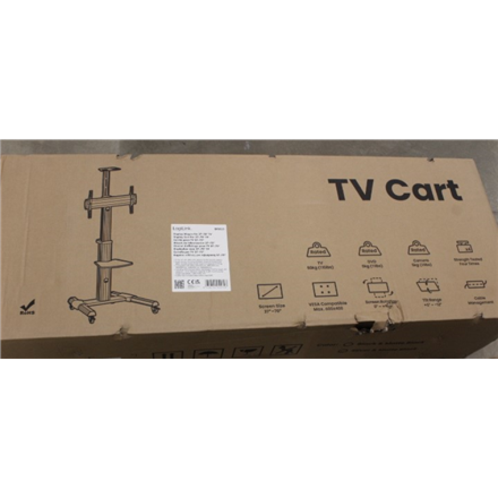 SALE OUT. Logilink BP0025 TV stand cart, adjustable TV height, 37–70“, max. 50 kg , Logilink , Floor stand , BP0025 , 30-70 , Maximum weight (capacity) 50 kg , DAMAGED PACKAGING