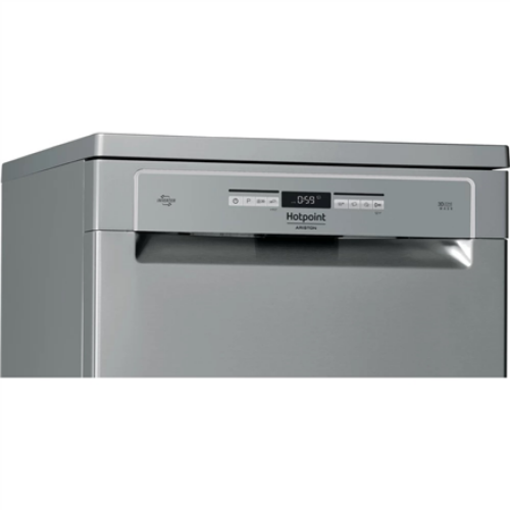 Hotpoint Dishwasher HFO 3T241 WFG X Free standing, Width 60 cm, Number of place settings 14, Energy efficiency class C, Display, Inox