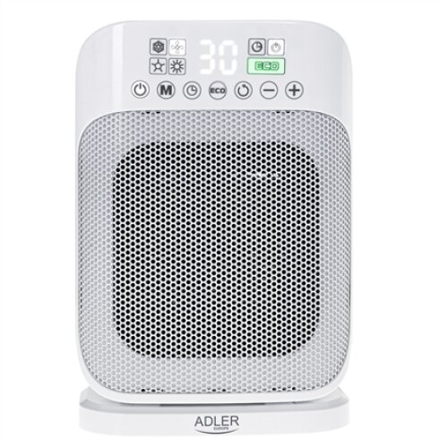 Adler , Heater with Remote Control , AD 7727 , Ceramic , 1500 W , Number of power levels 2 , Suitable for rooms up to 15 m² , White