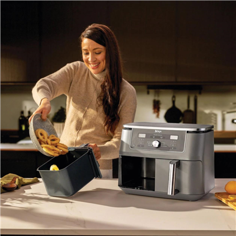 Dual Zone Airfryer , DZ400EU , NINJA Power 2470 W , Capacity 9.5 L , Gunmetal Grey