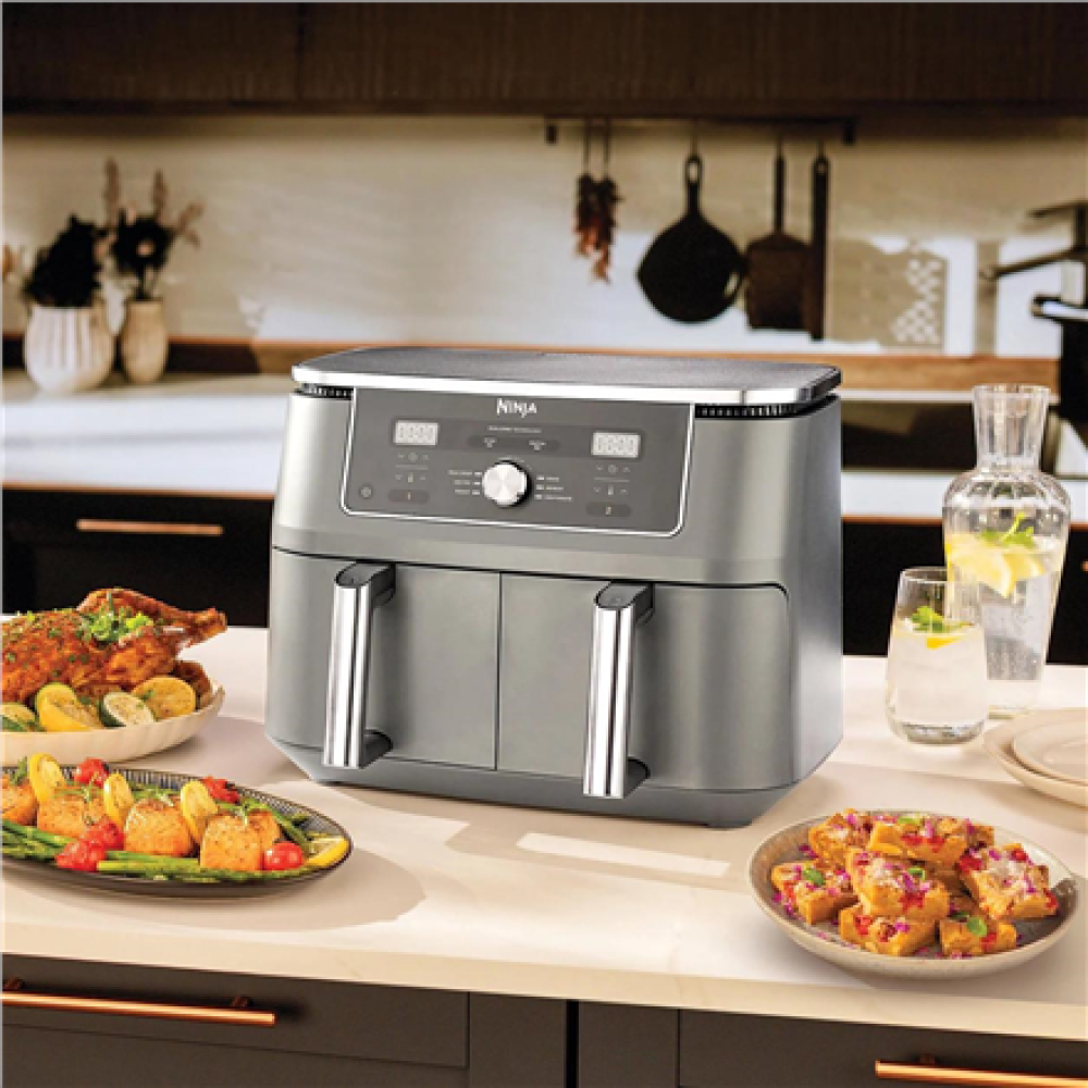 Dual Zone Airfryer , DZ400EU , NINJA Power 2470 W , Capacity 9.5 L , Gunmetal Grey
