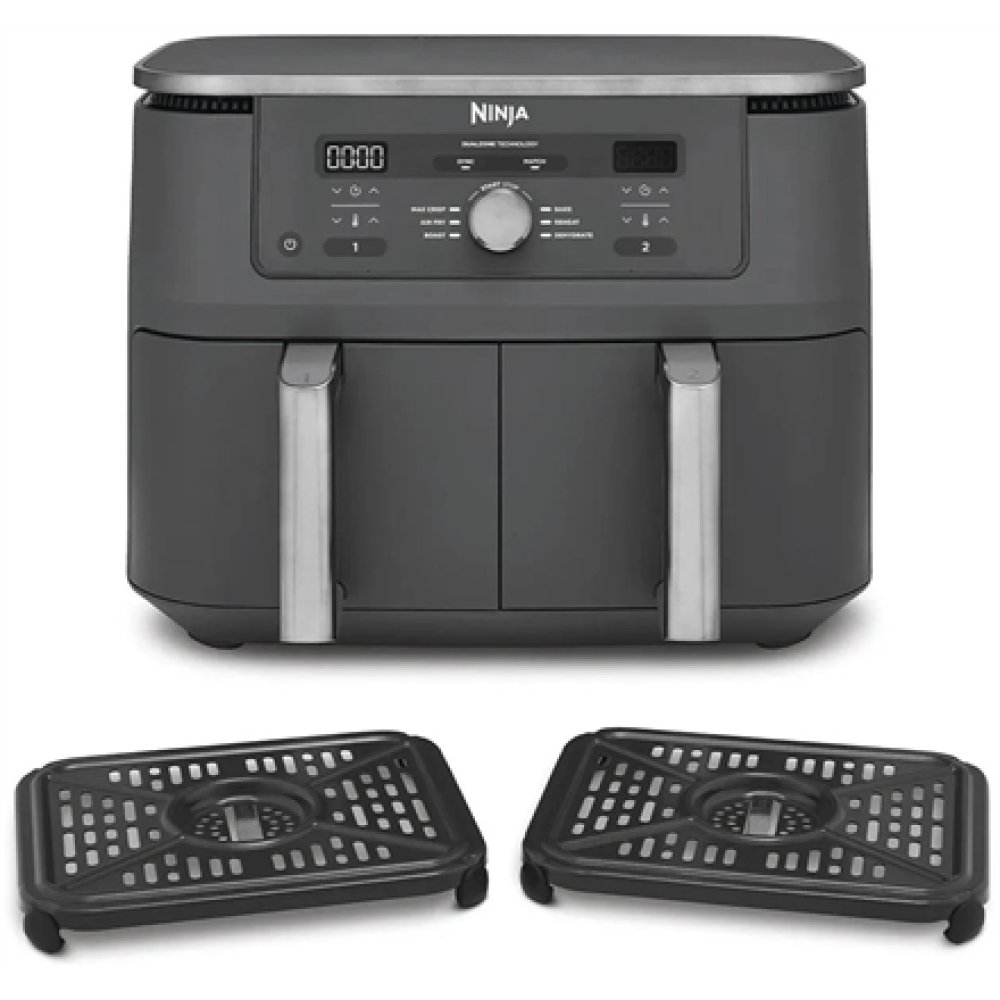 Dual Zone Airfryer , DZ400EU , NINJA Power 2470 W , Capacity 9.5 L , Gunmetal Grey
