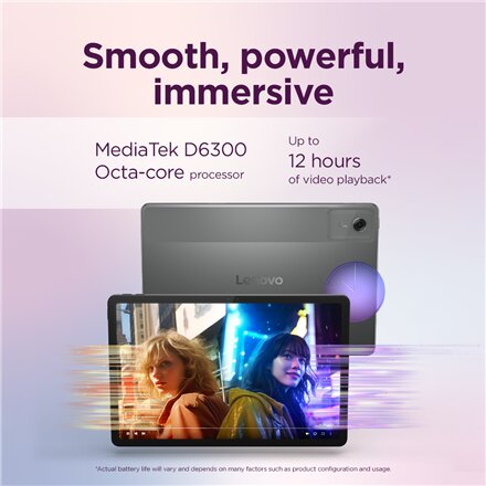 Lenovo Idea Tab Wi-Fi (w/o power adapter) , ZAFR0405SE , 11 , Luna Grey , IPS , 2560 x 1600 pixels , MediaTek , Dimensity 6300 , 8 GB , Soldered LPDDR4x , 128 GB , Wi-Fi , Front camera , 5 MP , Rear camera , 8 MP , Bluetooth , 5.2 , Android , 15 (OS upgra
