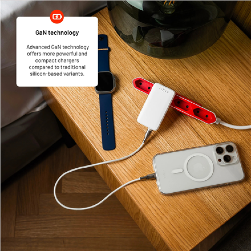 Fixed Slim 2xUSB-C Travel Charger, GaN, PD support