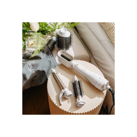 Adler 5-in-1 Curling Iron-Dryer , AD 2027 , Number of heating levels 2 , 1200 W , White/Champagne