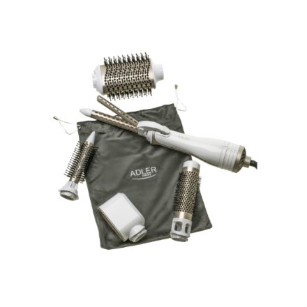 Adler 5-in-1 Curling Iron-Dryer , AD 2027 , Number of heating levels 2 , 1200 W , White/Champagne