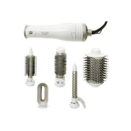 Adler 5-in-1 Curling Iron-Dryer , AD 2027 , Number of heating levels 2 , 1200 W , White/Champagne