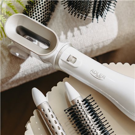 Adler 5-in-1 Curling Iron-Dryer , AD 2027 , Number of heating levels 2 , 1200 W , White/Champagne
