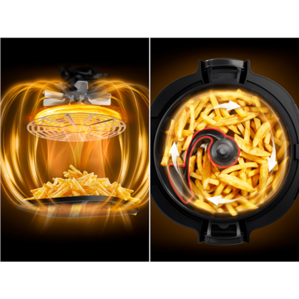 TEFAL Air Fryer and Multicooker , MY741CF0 Actifry , Power 1334 W , Capacity 6 L , Black/Silver