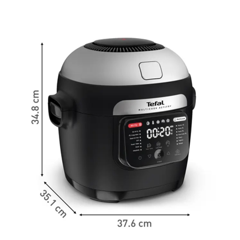 TEFAL Air Fryer and Multicooker , MY741CF0 Actifry , Power 1334 W , Capacity 6 L , Black/Silver