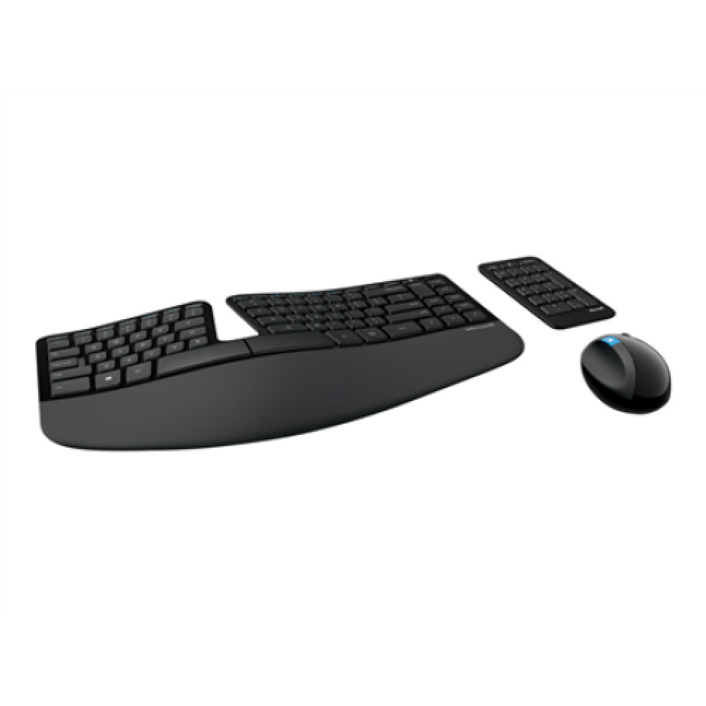 Microsoft Keyboard and mouse Sculpt Ergonomic Desktop Standard Wireless Mouse included RU USB Black Numeric keypad
