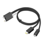 Lenovo , ThinkPad Thunderbolt 4 WorkStation Dock Split Cable , 4X91K16970 , Thunderbolt 4