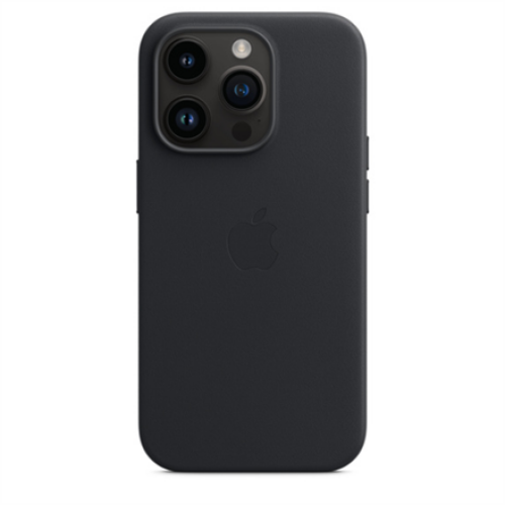 Apple 14 Pro Leather Case with MagSafe Midnight