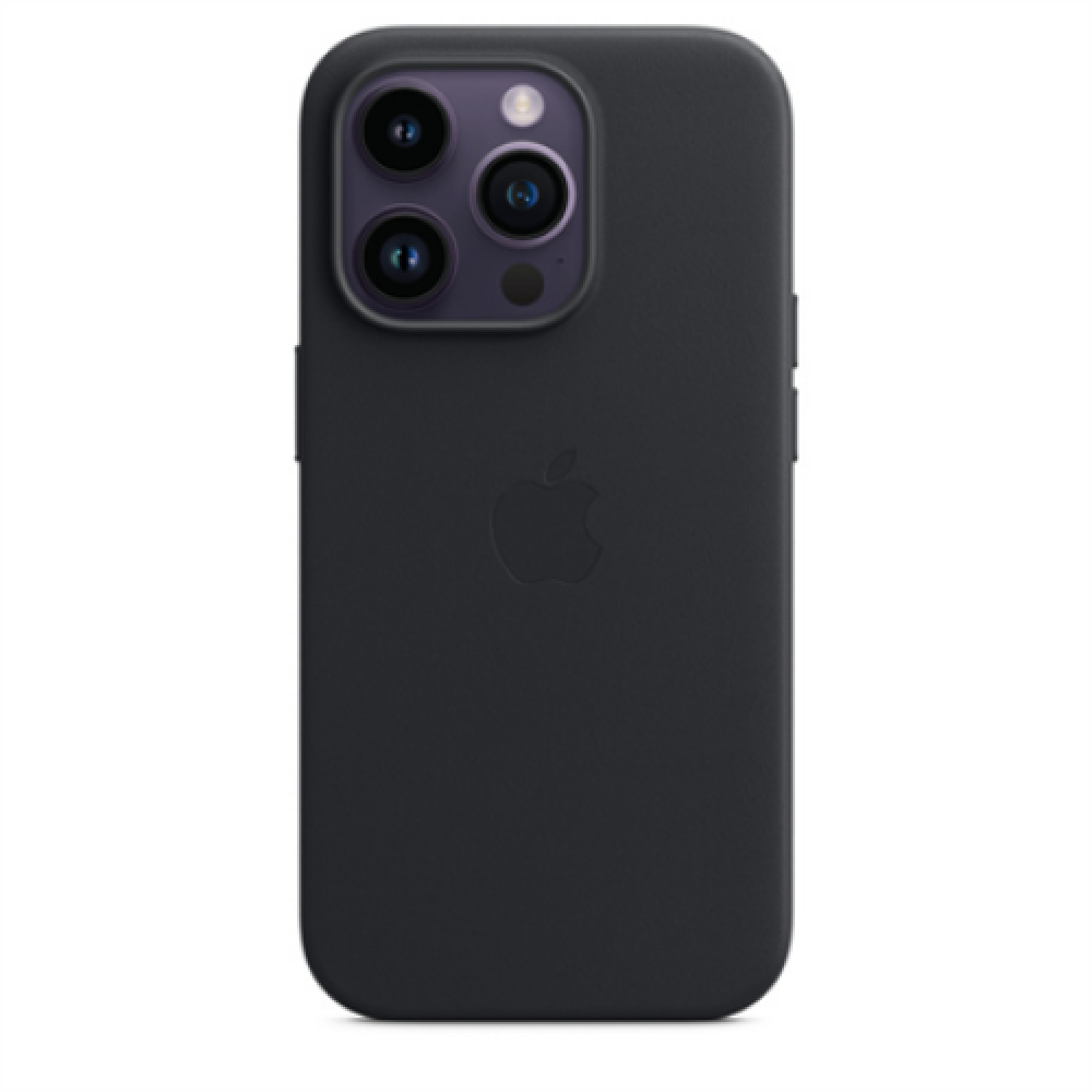 Apple 14 Pro Leather Case with MagSafe Midnight