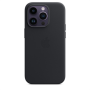 Apple 14 Pro Leather Case with MagSafe Midnight