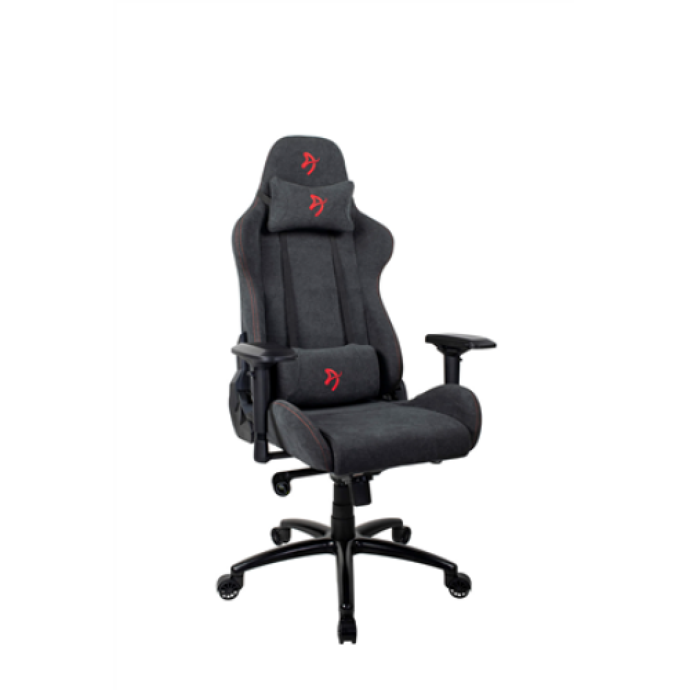 Arozzi Gaming Chair, Verona Signature Soft Fabric, Black/Red Logo