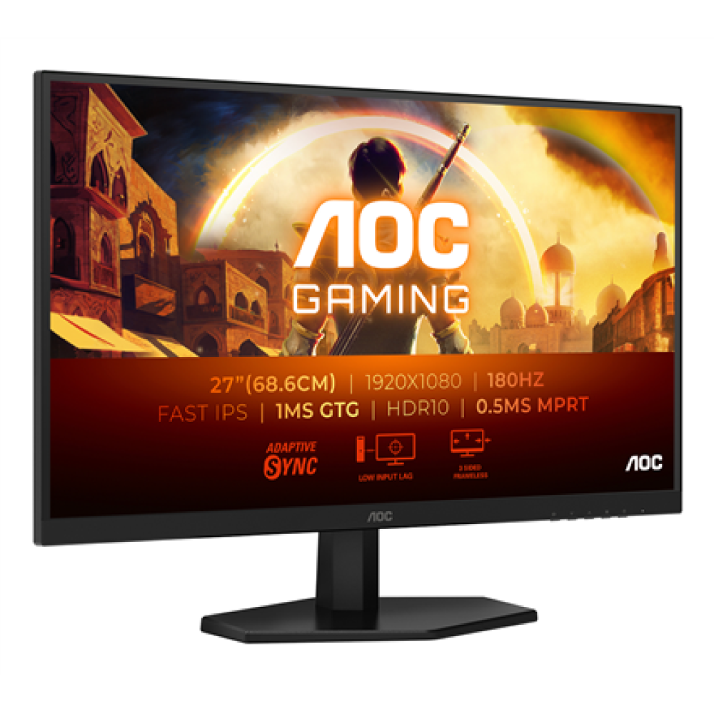 AOC 27G42E , 27 , IPS , FHD , 16:9 , 180 Hz , 1 ms , 1920 x 1080 pixels , 300 cd/m² , HDMI ports quantity 1 , Black