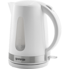 Gorenje , Kettle , K17WE , Electric , 2200 W , 1.7 L , Plastic + metal , 360° rotational base , White