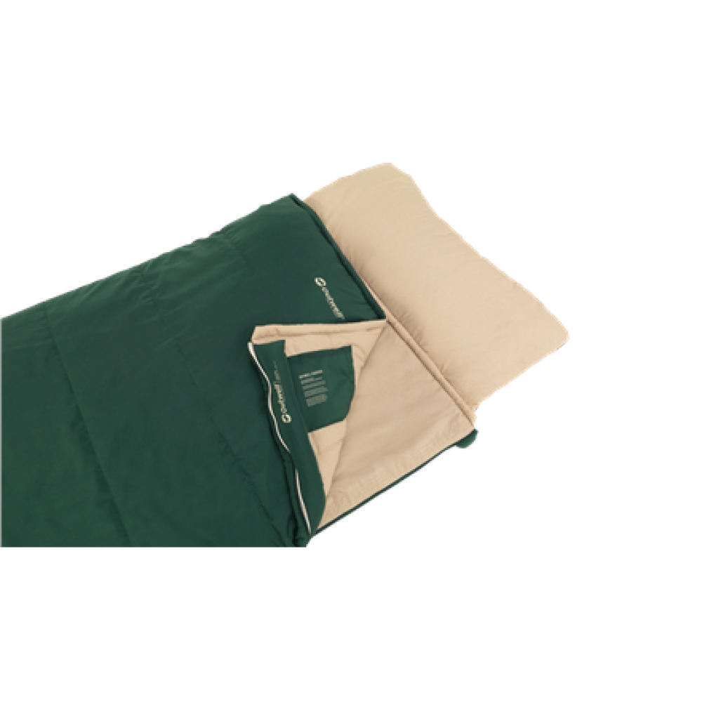Outwell Contour Prime Green , Sleeping Bag , 220 x 85 cm , -13 to 16 °C , Right Zipper