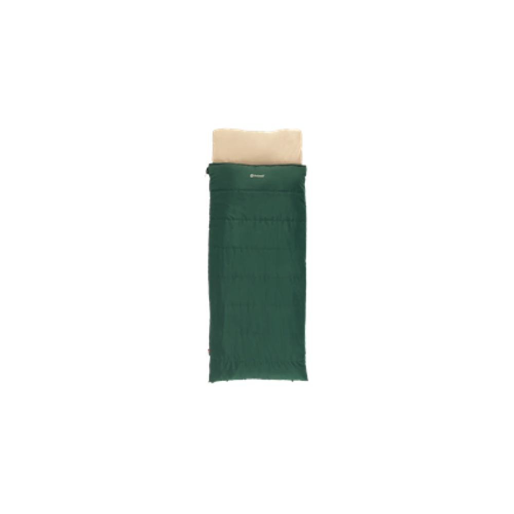 Outwell Contour Prime Green , Sleeping Bag , 220 x 85 cm , -13 to 16 °C , Right Zipper