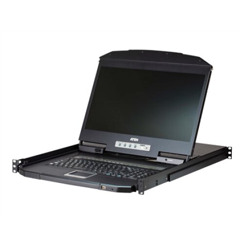 Aten , 8-Port PS/2-USB VGA Single Rail WideScreen LCD KVM Switch , CL3108NX-ATA-AG