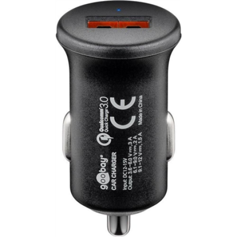Goobay , Quick Charge QC3.0 USB car fast charger , USB 2.0 Female (Type A)