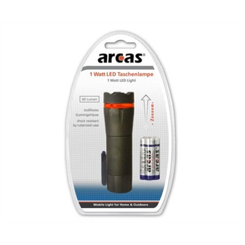 Arcas , Torch , LED , 1 W , 60 lm , Zoom function