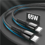 ColorWay Cable Type-C - Type-C (PD Fast Charging 65W) 3.0А, 1m , CW-CBPDCC040-GR